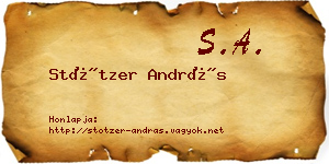 Stötzer András névjegykártya